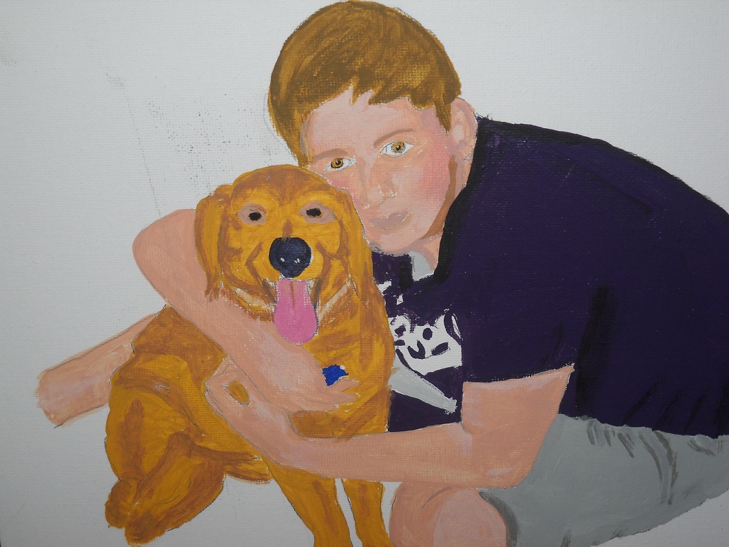 Boy and dog